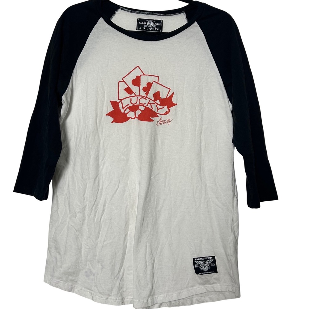Sailor Jerry‎ Baseball Tee Lucky Aces Tattoo